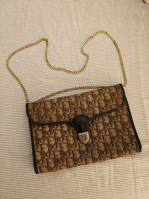 Christian Dior Trotter μονογράμματος τσάντα φάκελος μεταχειρισμένη, vintage 1970-1980