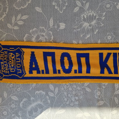 APOP Kinyras Peyias FC Football Knitted Scarf like new, authentic