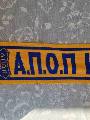 APOP Kinyras Peyias FC Football Knitted Scarf like new, authentic