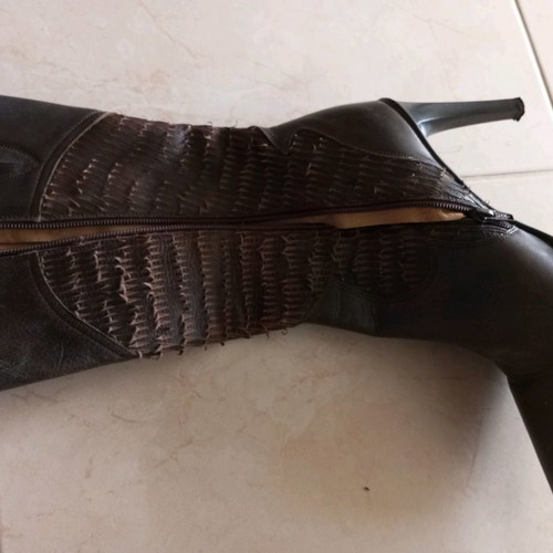 Leather boots brown size 39 like new, authentic