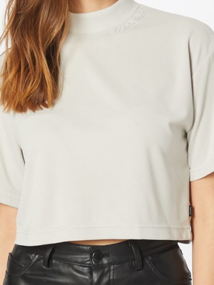 Dr. Denim Crop Shirt like new, white and beige, size L