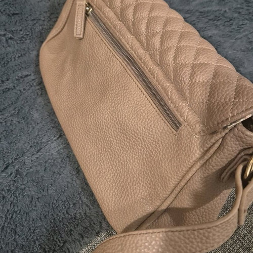 Carpisa shoulder bag used, beige and brown