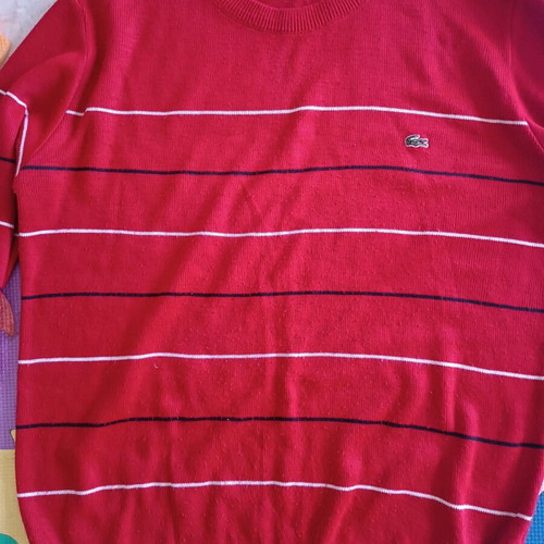 Lacoste large sweater used, red