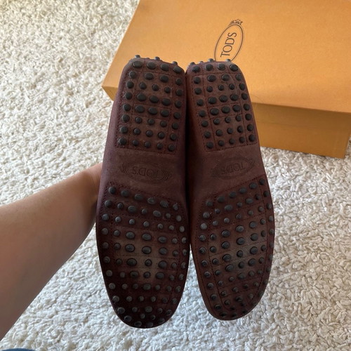Tods suede men's loafers brown with tassel used, size 40