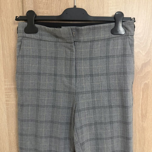 Zara straight-leg pants like new, size S, black and grey
