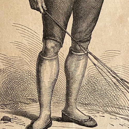 1857 Paris magasine pittoresque print used, 25x15cm