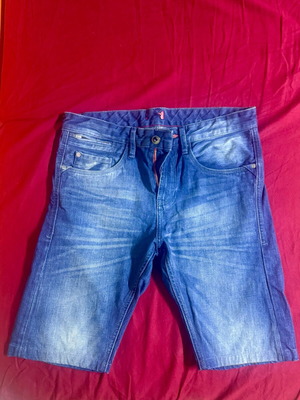 Men's denim shorts like new, size XL, 100% cotton