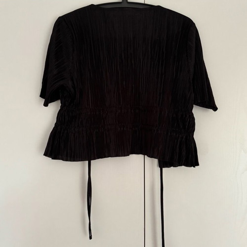 Short-sleeve pleated bolero ASOS new, black