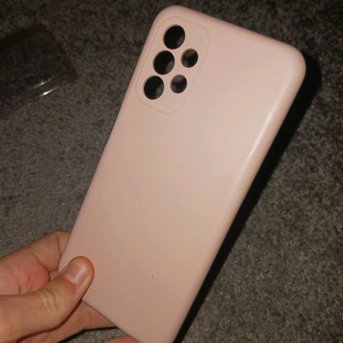 Samsung A13 phone case used, beige