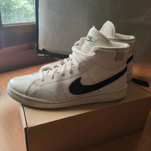 Nike Sneaker Court Royale Mid used, size 45, black and white