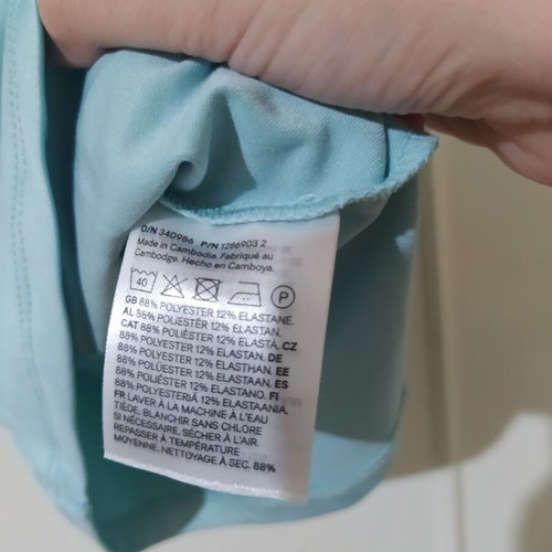 H&M satin blouse, turquoise, size XS