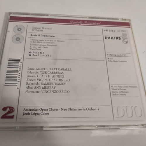 Lucia di Lammermoor 2 CD set like new, classical music