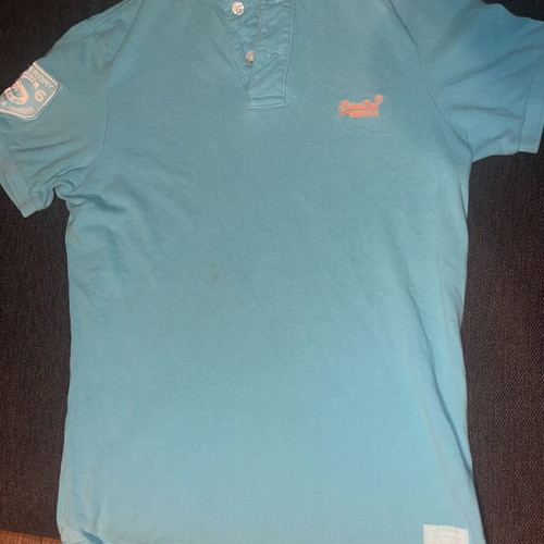 Superdry polo shirt medium used, turquoise
