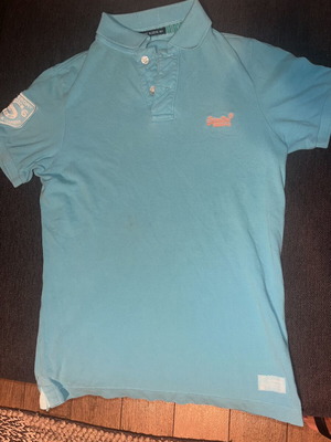 Superdry polo shirt medium used, turquoise