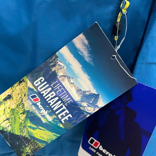 Berghaus Stormcloud Waterproof Jacket new, size M, blue and green