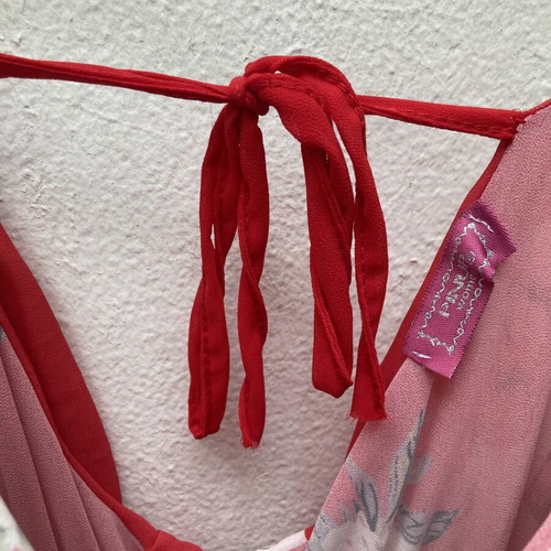 Pin Up Long Dress Medium like new, red multicolor