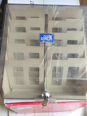 Floppy disk case used for 50 floppy discs 3.5 inches with lock