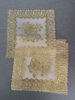 Set of 6 rubber coasters 12x12 cm, new