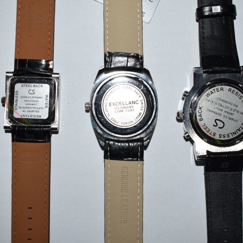 Men's quartz wristwatches new, pack of 10