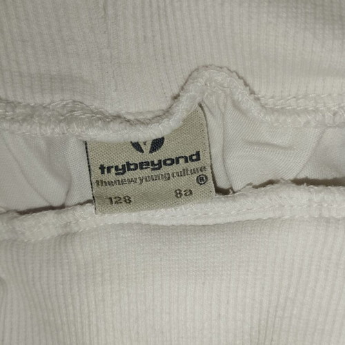 Trybeyond fabric pants like new, white, size 128, age 8, cool and comfortable