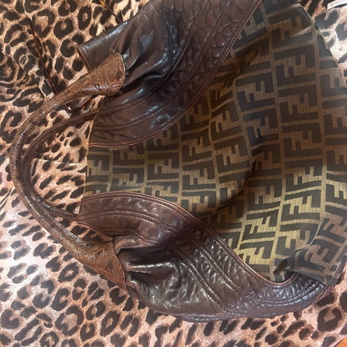 Fendi Spy large handbag like new, black and brown