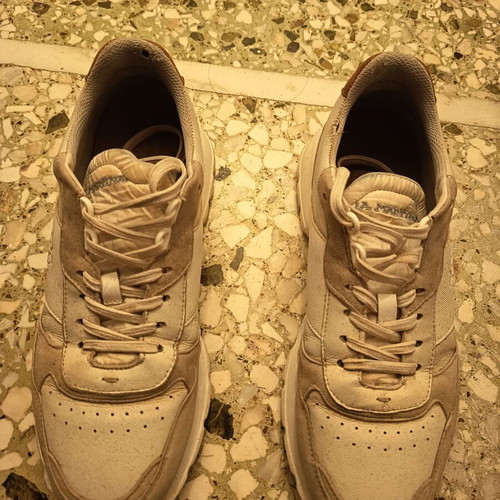 La Martina sneakers used, size 41, beige and white