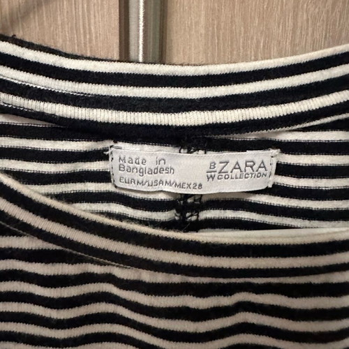 Zara medium striped top like new