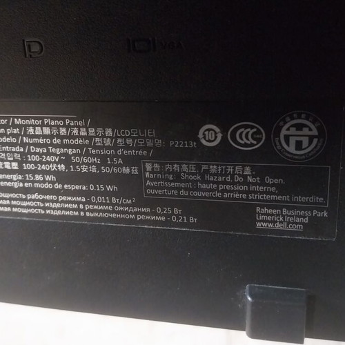 Dell P2213T monitor used, for spare parts