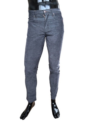 Sand superstretch slim fit velvet pants like new, size XS, grey