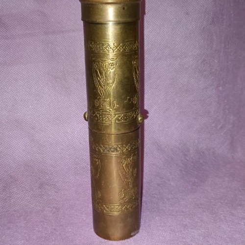Vintage brass pepper mill like new with intricate designs