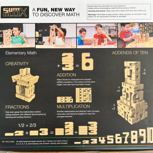 SumBlox Math Blocks educational toy like new