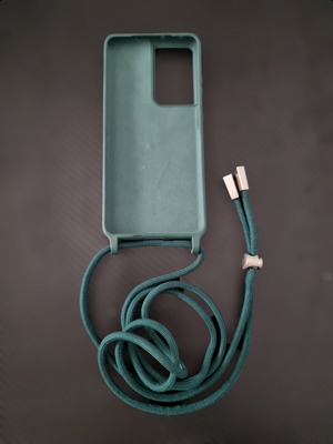Samsung Galaxy S21/Ultra case with dark green cord like new