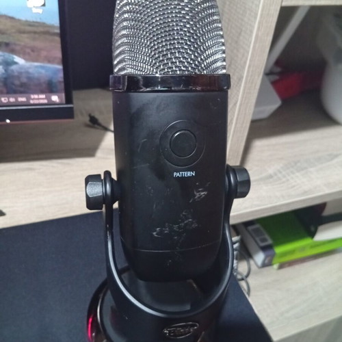 Blue Yeti X microphone used with scratches