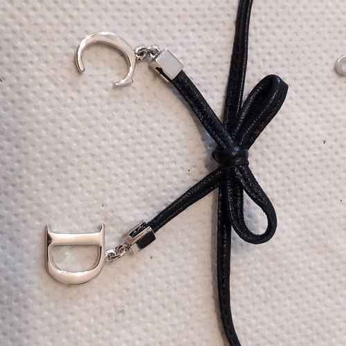 Christian Dior leather necklace new authentic