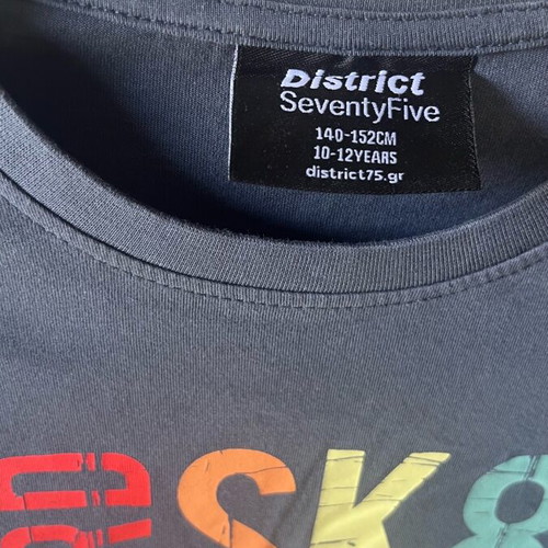 District75 shirt charcoal long sleeve 140-152cm like new