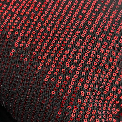 Dress black with red sequins like new