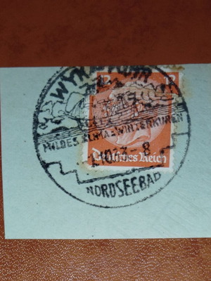 Σπάνια γερμανική παραθαλάσσια σφραγίδα 1937 νησί Föhr καινούργια