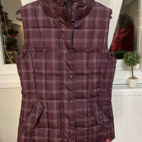 Esprit sleeveless checked vest like new, size L