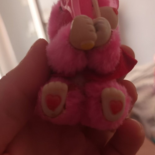 Vintage Tsibbi Tsibbi clip-on teddy bear with tennis racket used