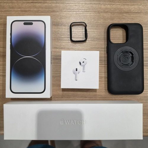 iPhone 14 Pro Max 128GB Black, Apple Watch 8 45mm, AirPods 4 ANC set
