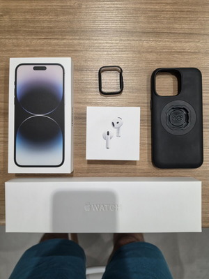 iPhone 14 Pro Max 128GB Black, Apple Watch 8 45mm, AirPods 4 ANC set