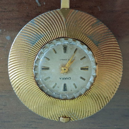 Vintage winding pendant watch CHAIKA used (17 jewels)