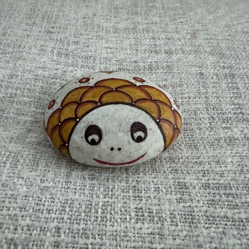 Decorative painted paperweight stone new