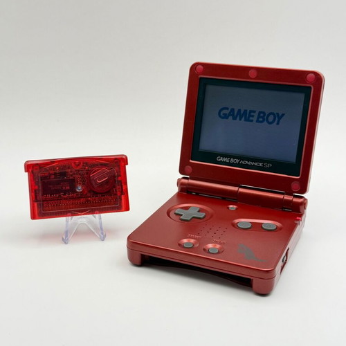 Nintendo Game Boy Advance SP Groudon Edition with Pokemon Ruby cartridge