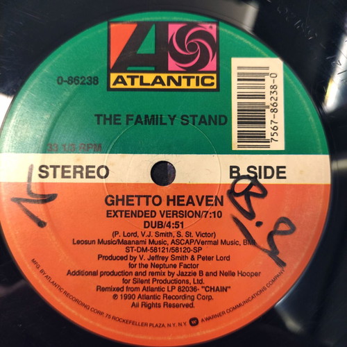 The Family Stand Ghetto Heaven 12" vinyl maxi single used
