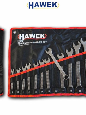 Hawek professional combination spanner set 12 pieces new