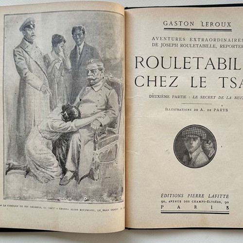 Gaston Leroux Rouletabille chez le Tsar French book used, hardcover