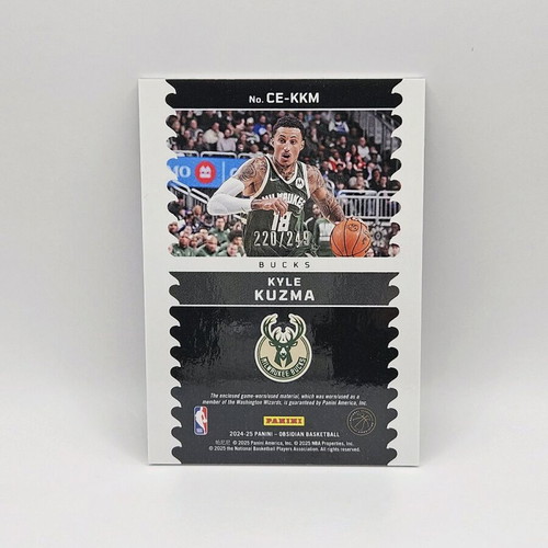 Panini Obsidian Kyle Kuzma Patch like new /249