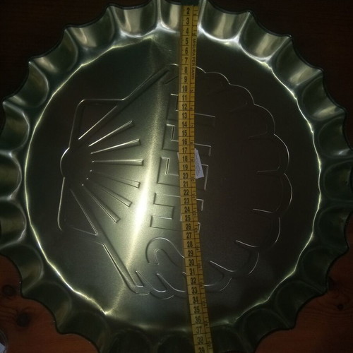 Shell metal beer cap new, hanging decorative 40 cm