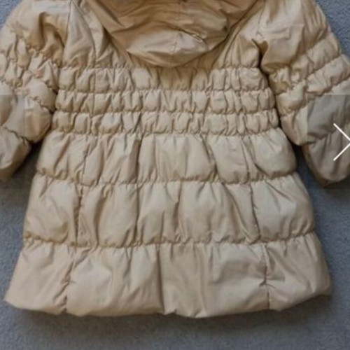 Moncler original children's padded jacket, beige, hooded